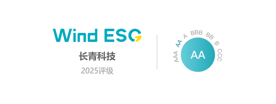 祝賀長青科技榮獲“上市公司W(wǎng)ind ESG AA”評級！